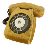 Socotel S63 telephone with its gold velvet shell