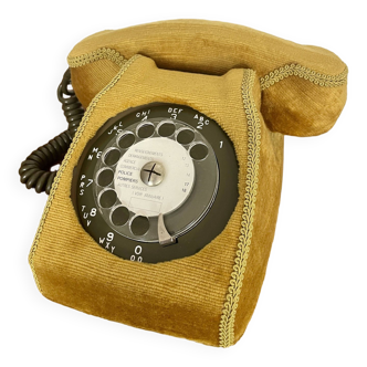 Socotel S63 telephone with its gold velvet shell