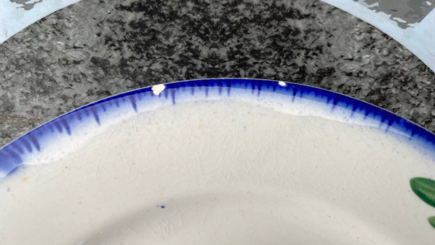 Set of 6 old Digoin flat plates