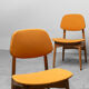 Set 6 chairs wooden fabric scandinavian style 60