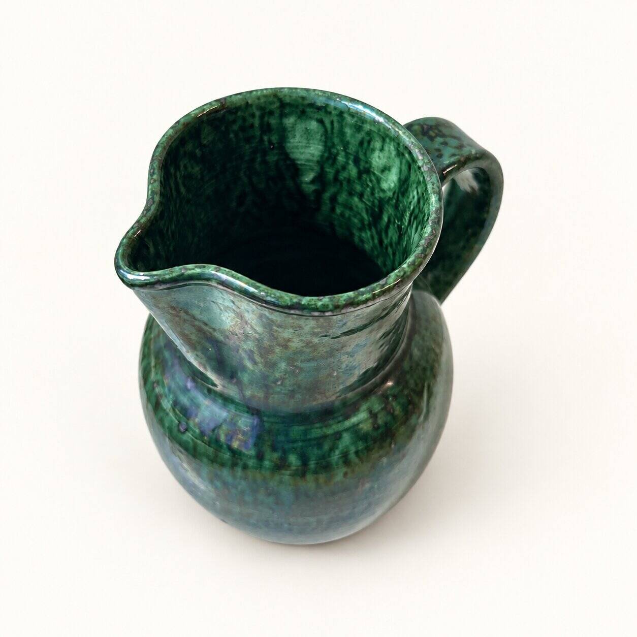 Pichet en céramique Vallauris vert