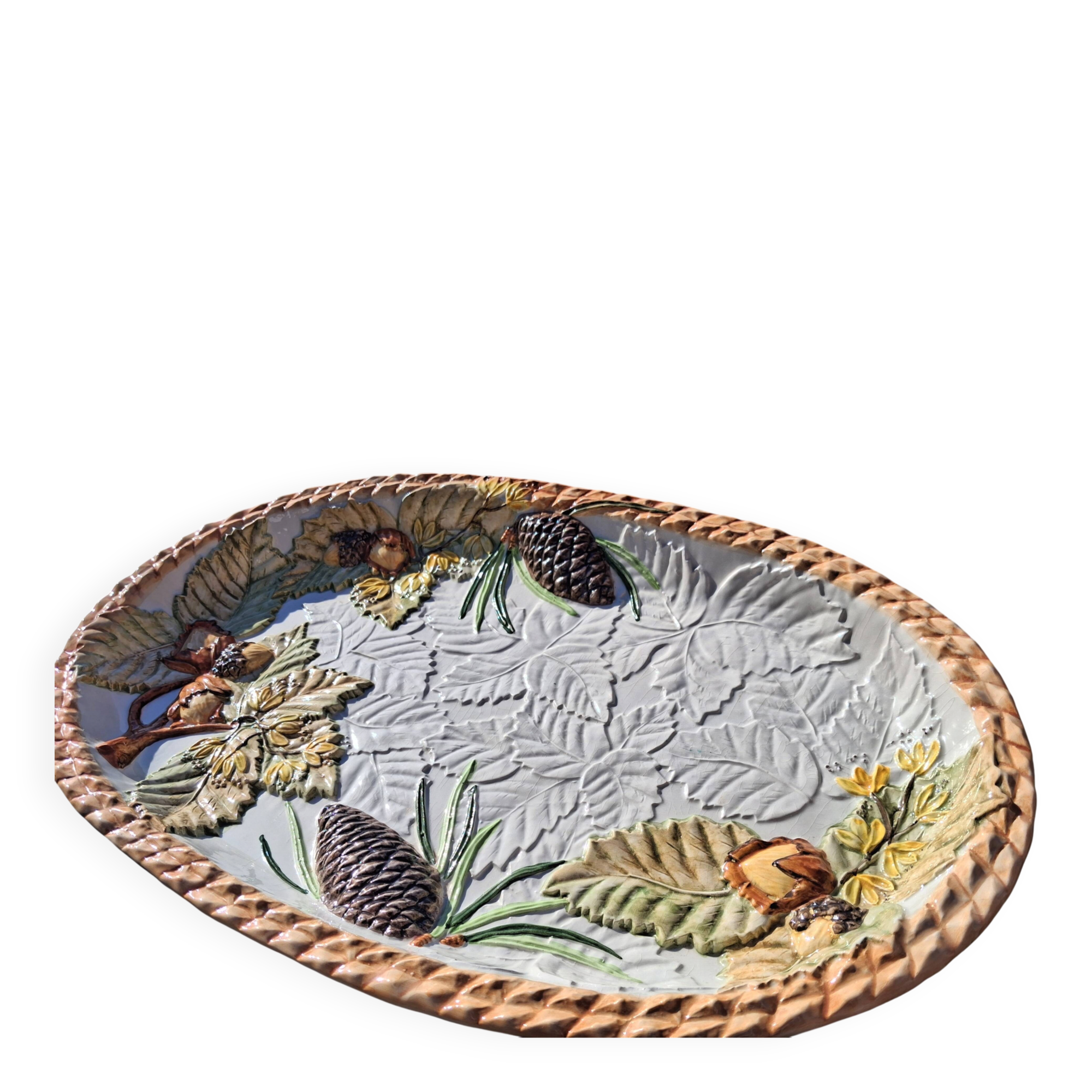 Serving dish Barbotine