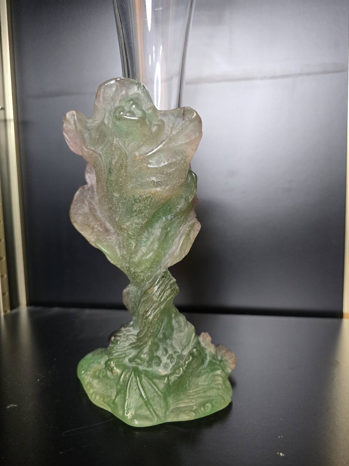 Soliflore "Nature" DAUM in glass paste and crystal, 1988