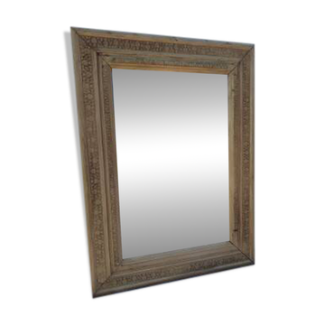Wood and gilded stucco mirror, 19th century