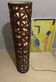 Vintage bamboo rattan floor lamp