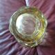 Yellow glass vase 18 cm high signed P. From avesn France