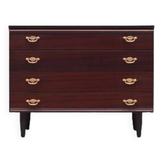 Mahogany chest of drawers, 60s, Danish design, made in Denmark