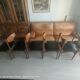 6 teak chairs, 1960s Scandinavian style, signed