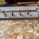 Door towels kitchen old metal white tiles