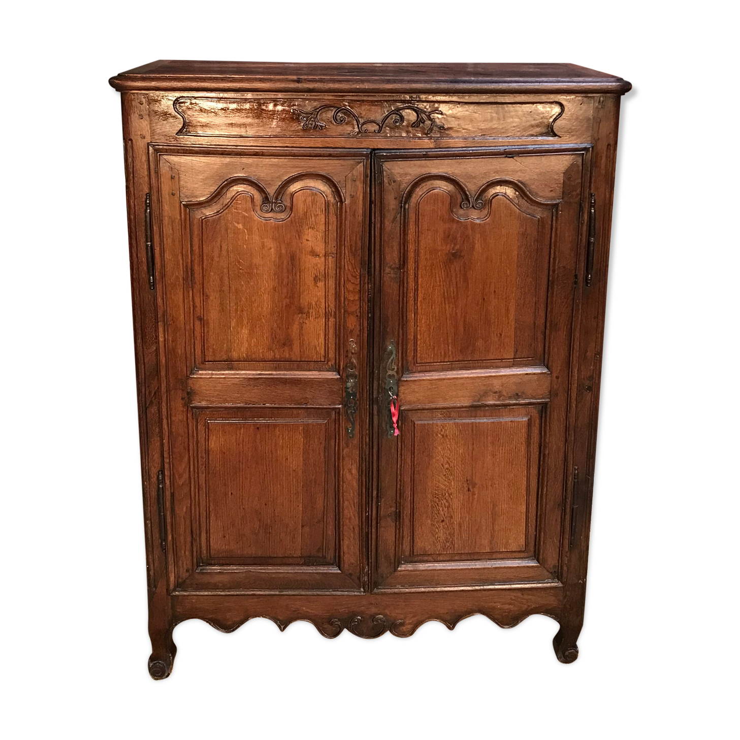 Antique solid wood wardrobe.
