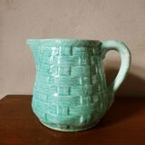 Light blue slip pitcher by Digoin