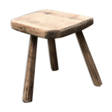 Old wooden tripod stool