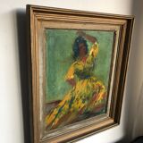 Spanish dancer oil on panel