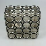 60s 70s ceiling lamp Glashütte Limburg Germany Plafoniere glass & metal