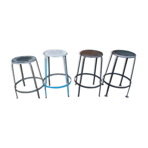 lot de 4 tabourets industriels