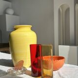 6 colored orangeade glasses