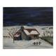 Paysage ancien maison dans la neige