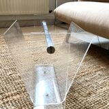 Roche & Bobois 80's vintage Plexiglas magazine rack
