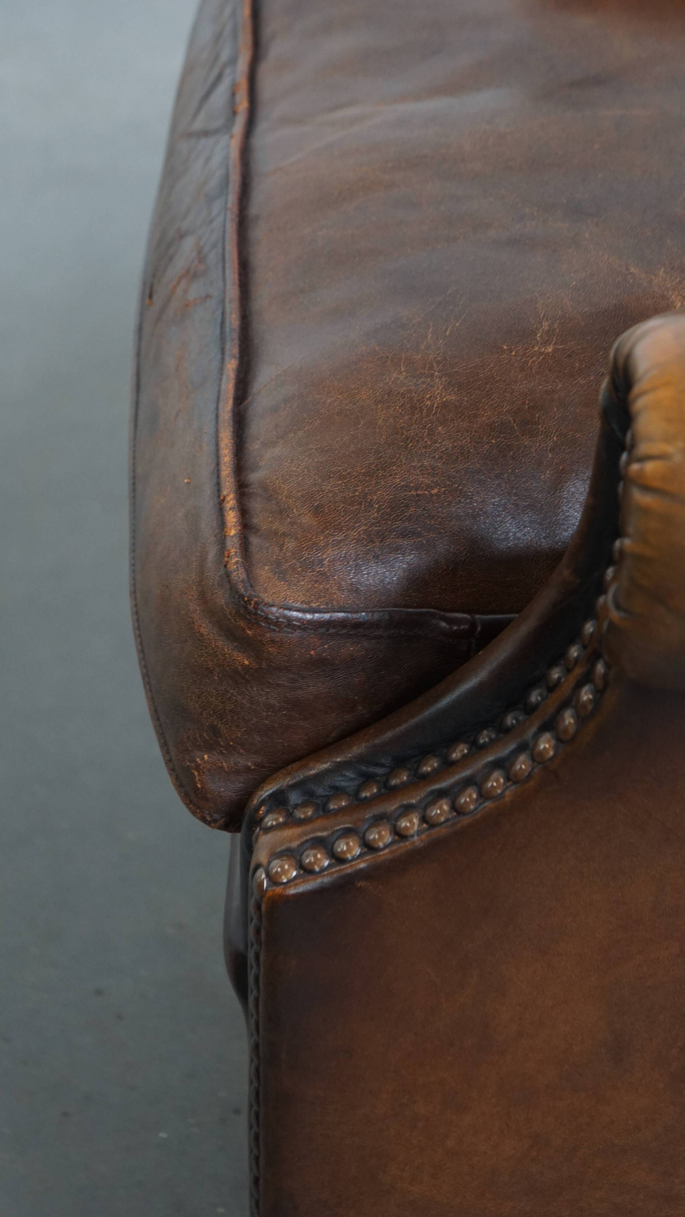 Wingback Chair in Sheepskin Leather