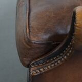 Wingback Chair in Sheepskin Leather