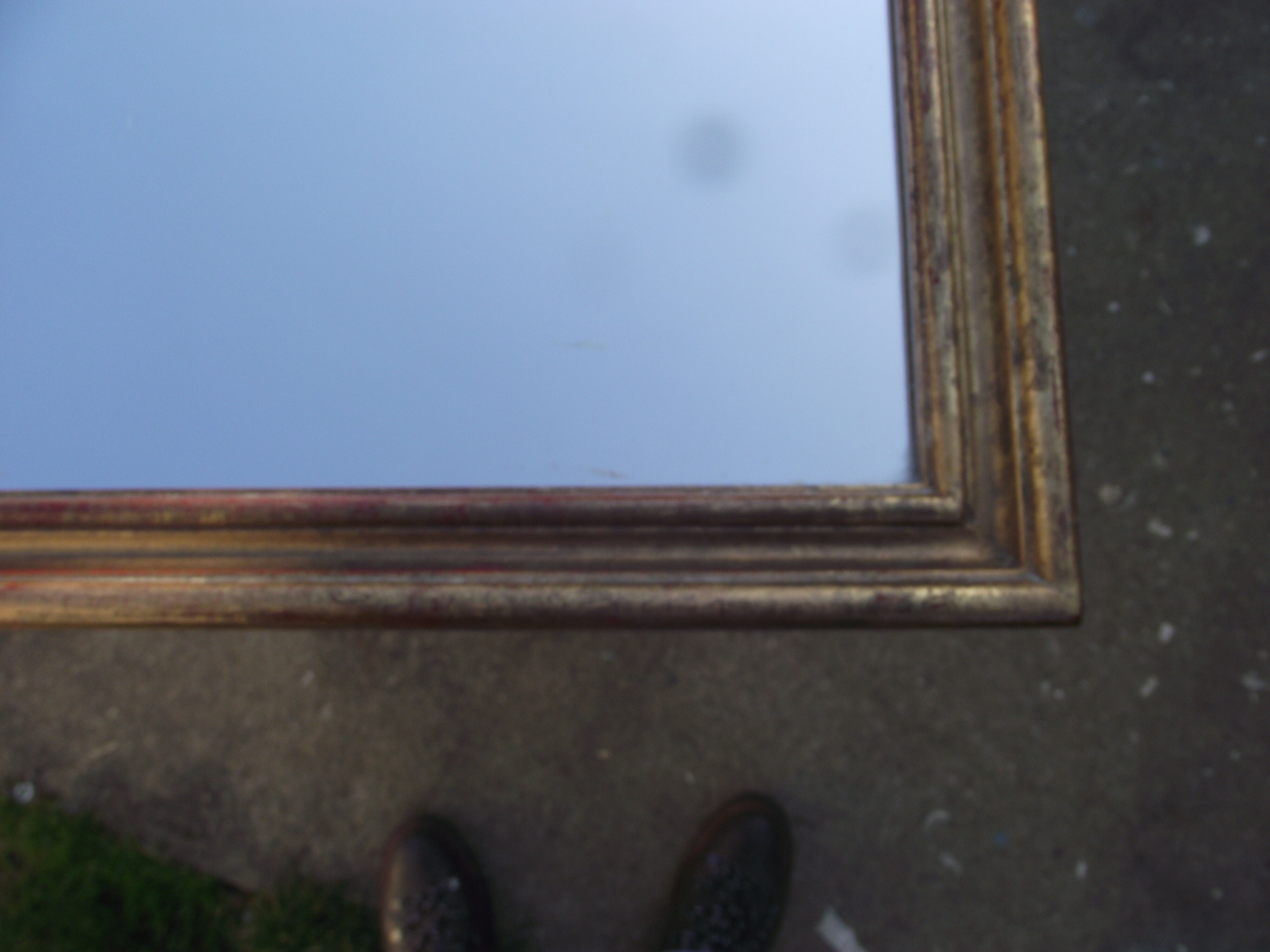 Golden mirror from the 50s/60s 40x70cm