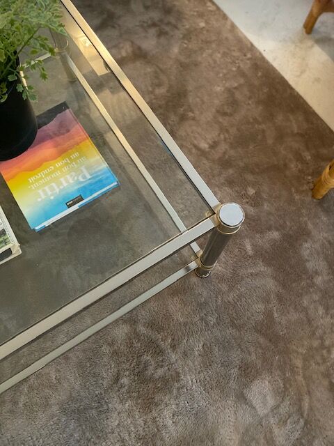 Double glass top coffee table