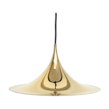 Semi pendant lamp in Brass, Denmark 1970s
