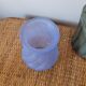 Small blue granite bulb vase