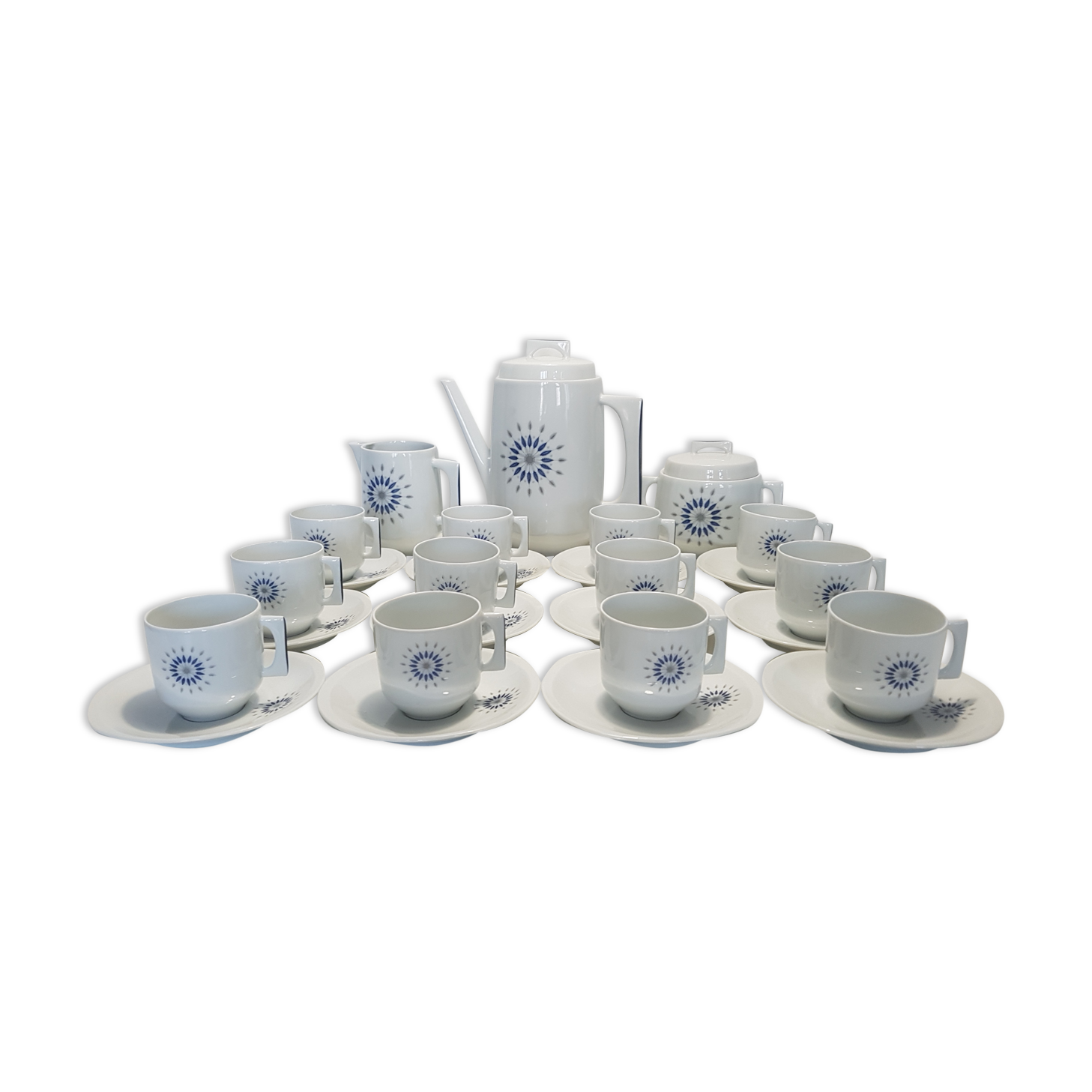 Limoges porcelain coffee service  by Bernardaud, 1970