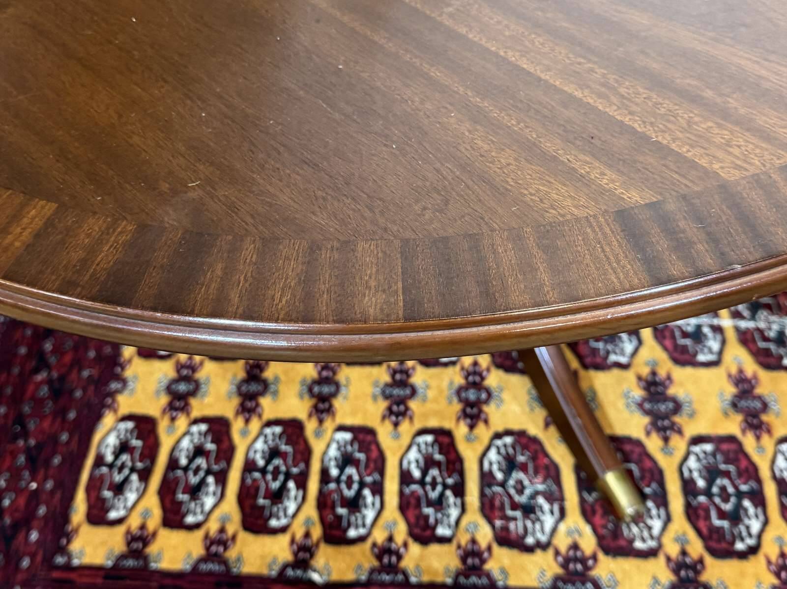 Oval GPlan table in mahogany from the 1970s with a butterfly extension.