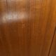 Teak 2-door wardrobe — hanging space + shelves — 1960s/70s