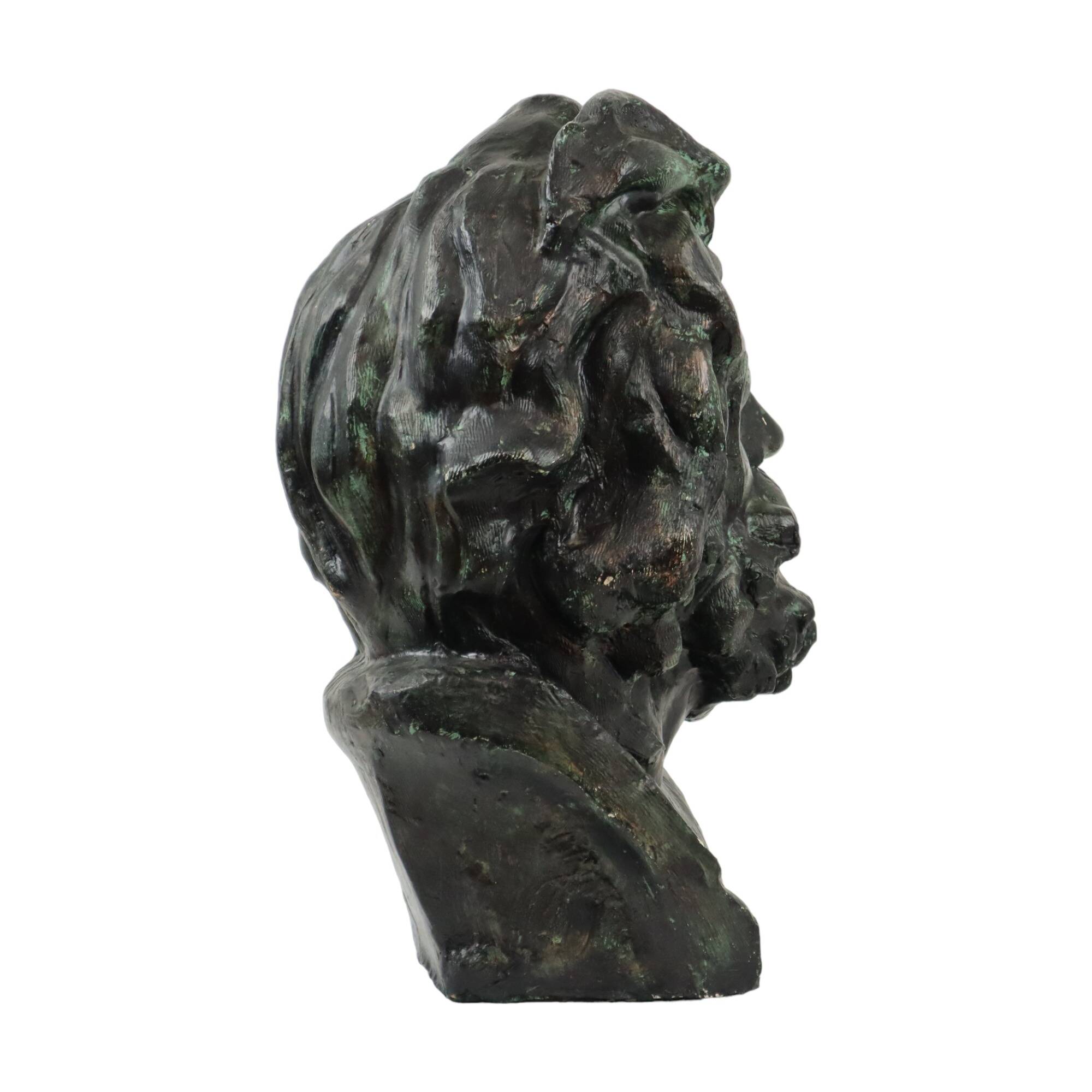 Guerrier néoclassique gaulois tête de gaulois d'après François Rude (1784-1855)