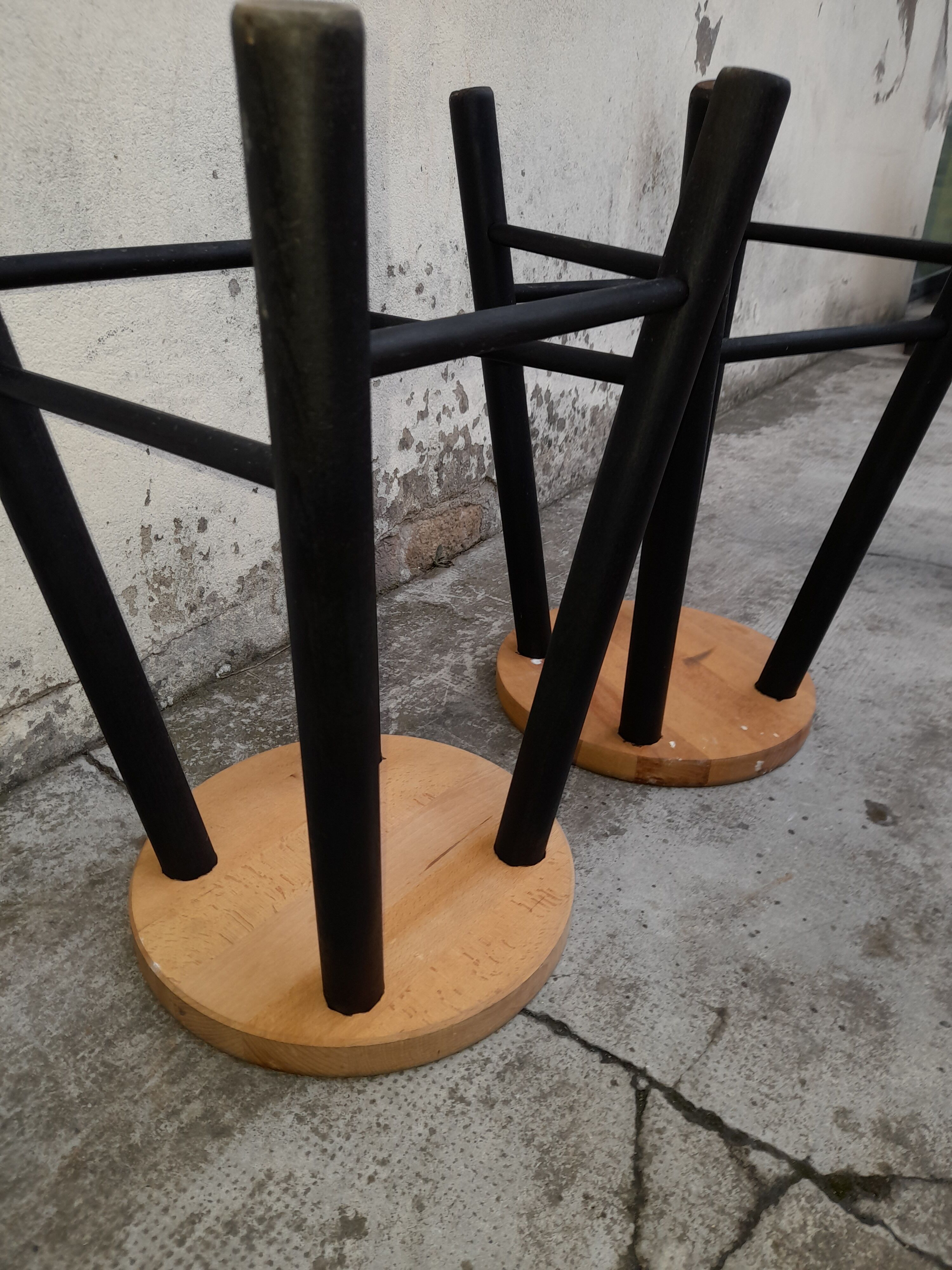 Pair of wooden stools