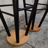 Paire de tabourets en bois