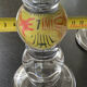 Pair of glass candlesticks