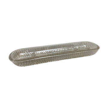 Geometric moulded glass catch-all, ring holder.