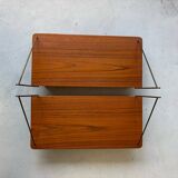 Vintage set of 2 floating nightstands - shelves