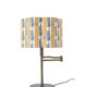 Recycled vintage lamp — with a swivel arm, fluted floral shade