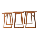 Classic nesting tables from the 1960s, teak, set of 3, Denmark
