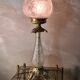 Cut crystal and bronze lamp