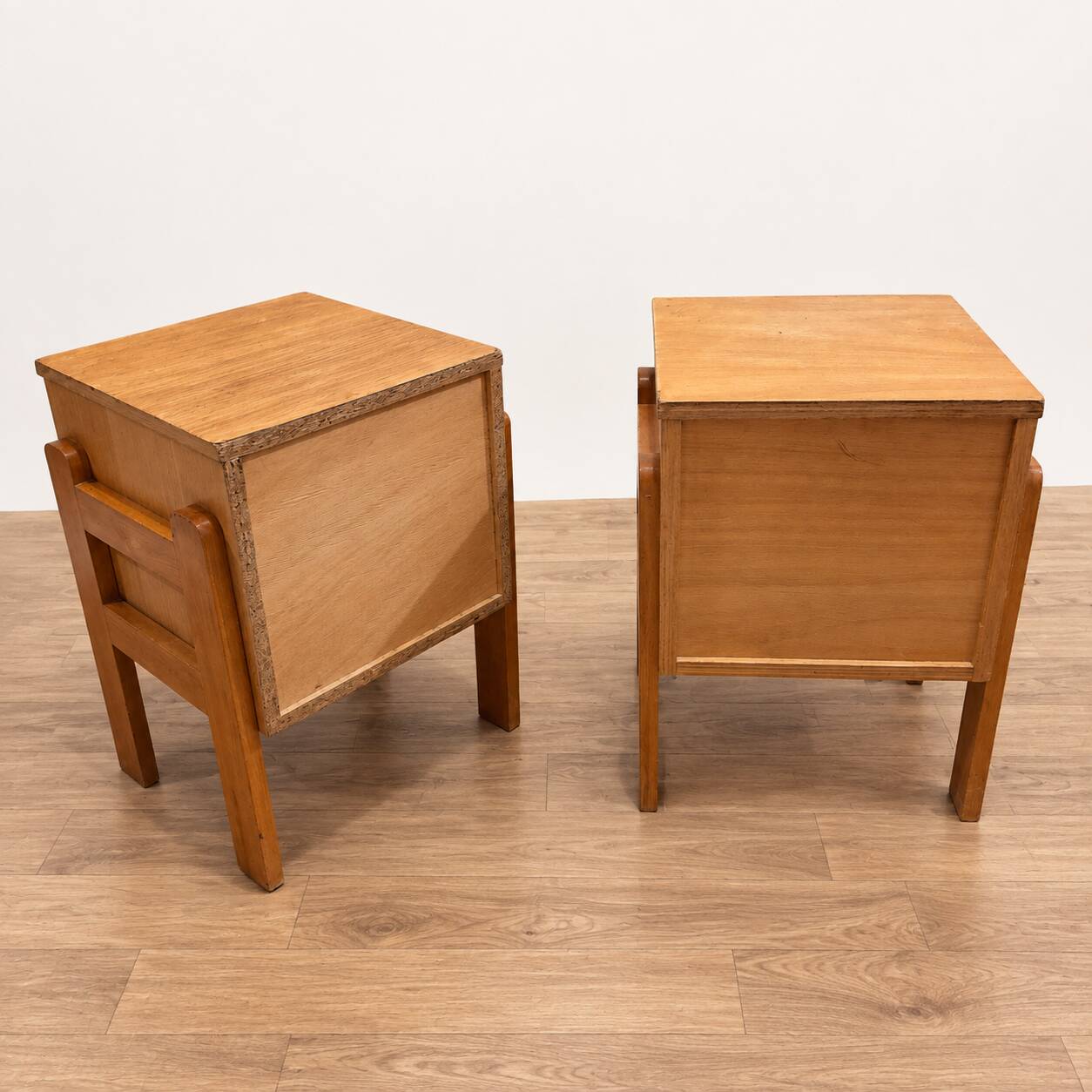 Pair of wooden bedside tables from the 1960s
