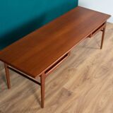 Retro Teak 1960s Danish Midcentury Long Coffee Table