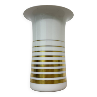 Vase vintage Space Age Bavaria Arzberg Allemagne décor doré, années 1970