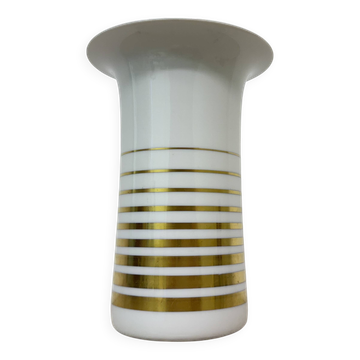 Vintage space age vase Bavaria arzberg Germany golden decor , 1970s