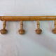 4-patère wall coat door, made of bamboo-turned wood