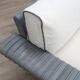 Vintage 3-seater sofa by Marzio Cecchi in ribbed leather 1970s