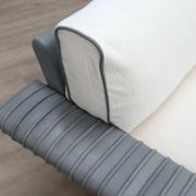 Vintage 3-seater sofa by Marzio Cecchi in ribbed leather 1970s