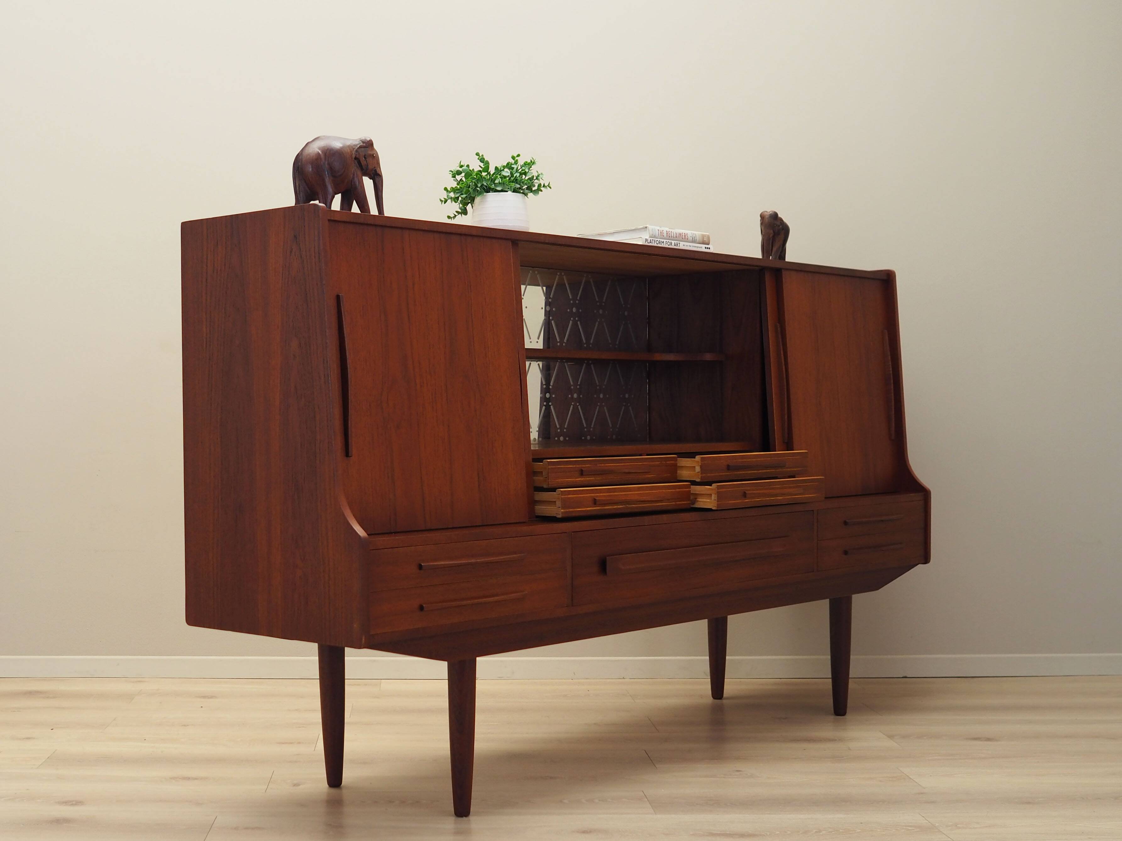 Teak highboard, Danish design, 1960s, production: Denmark