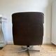 Vintage leather and steel swivel chair, 1970s, Walter Knoll