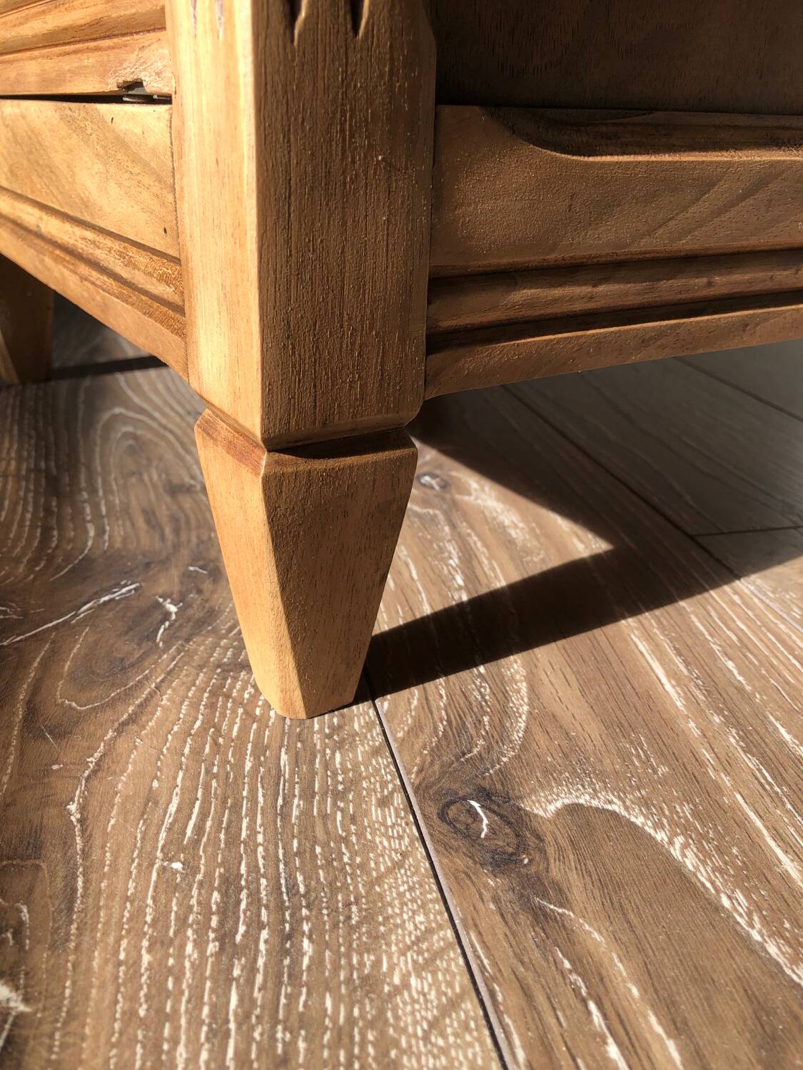 Renovated oak bedside table